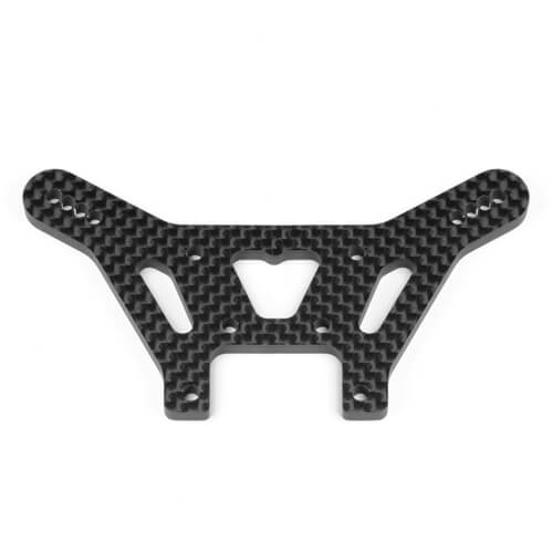Tekno Shock Tower (rear, -2mm, carbon fiber, EB410) - TKR6582XC