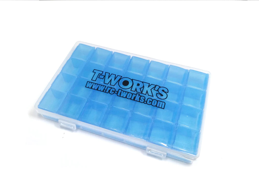 T-Works TT-027 28 Case Hardware Storage Boxes (1) - 17.5x11x2.5cm - RCXX - rc racing for professionals