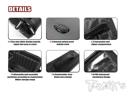 T-Works TT-075-F Hard Case Parts Bag (Hard Separator) (1) - RCXX - rc racing for professionals