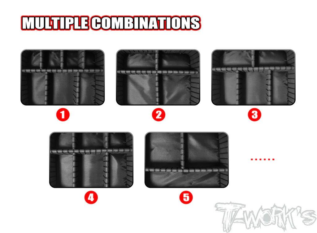 T-Works TT-075-F Hard Case Parts Bag (Hard Separator) (1) - RCXX - rc racing for professionals