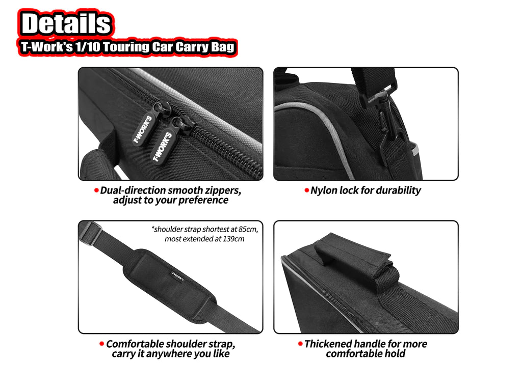T-Works TT-110-D T-Work's 1/10 Touring Car Carry Bag (1) - RCXX - rc racing for professionals