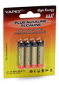 Vapex Plus Alkaline Batteries AAA (4) - VPLUS4AAA - RCXX - RC Racing Shop | RC Models | Tuning & Spare Parts for Professionals
