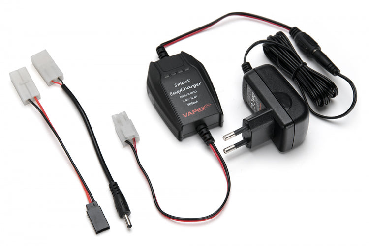 Vapex Charger 4-10 NiMH 500mA Tamiya & Futaba 3,5x1,6mm RX/TX - VTE500PVDE - RCXX - RC Racing Shop | RC Models | Tuning & Spare Parts for Professionals
