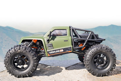 HPI Venture18 CC FLUX 1/18 Competition Scale Crawler RTR | Gunmetal / Military Green