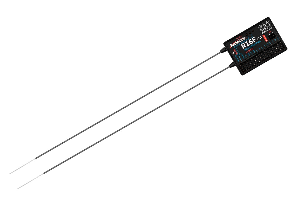 RadioLink R16F 2.4GHz 16-Channel FHSS Receiver with Telemetry - 1RL0150