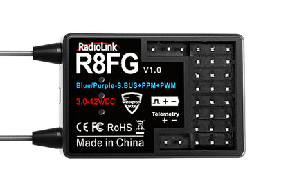 Émetteur Radiolink RC8X avec récepteur R8FG - Kit radiocommandé 8 voies avec télémétrie et gyroscope
