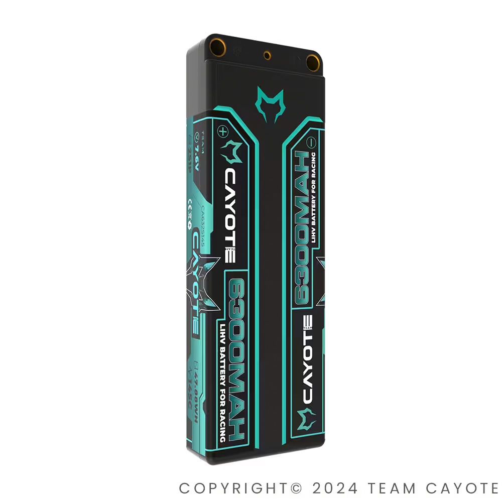 Cayote Racing 6300mAh 2S LiPo Akku 7,6V 145C 226g - 632S145 - RCXX - RC Racing Shop | RC Models | Tuning & Spare Parts for Professionals