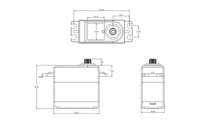 SRT Servo CH6035 1/5 Onroad/Offroad HV (0.14s/8.4V/35kg) Coreless - RCXX - rc racing for professionals