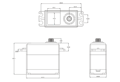 SRT Servo CL6030 1/10 & 1/8 Onroad/Offroad WATERPROOF (0.11s/7.4V/30kg) - RCXX - rc racing for professionals