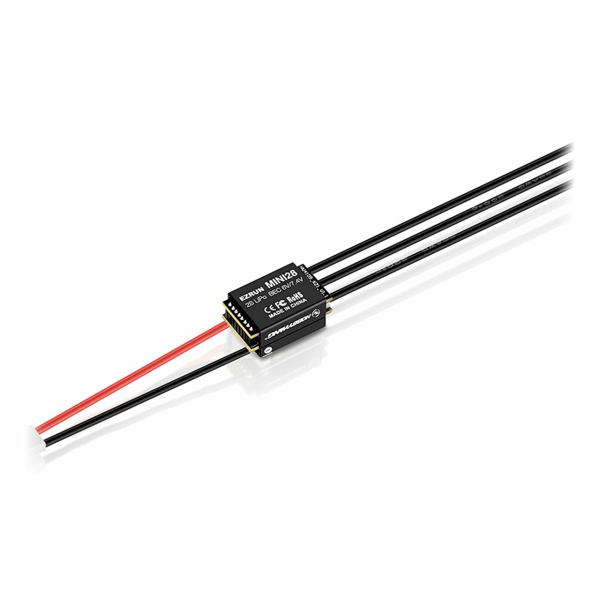 Contrôleur de vitesse électronique (ESC) brushless à capteur Hobbywing Ezrun MINI28 (30 A, 2S Lipo, BEC 3,5 A)
