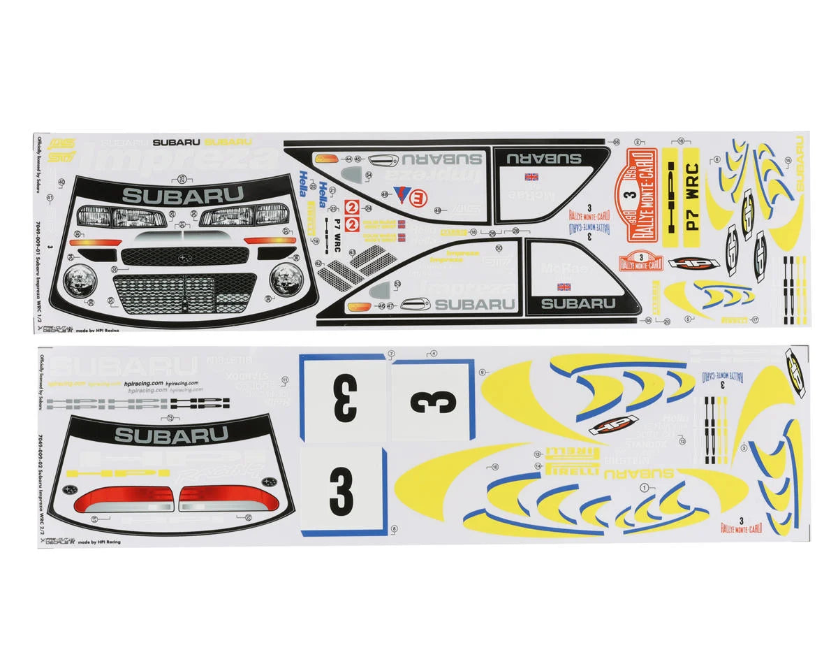 Clear body Subaru Impreza WRC 98 (190mm)