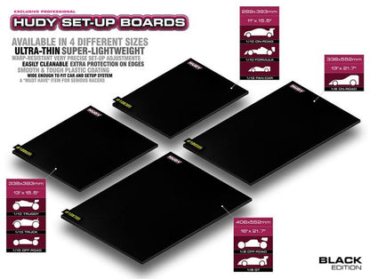 Set-Up-Board für 1/10 & 1/12 ON-ROAD – LIGHTWEIGHT – SCHWARZ - H108305 - RCXX - RC Racing Shop | RC Models | Tuning & Spare Parts for Professionals