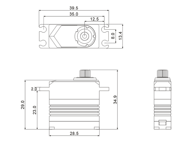 SRT Servo M11 1/12 Pan Car HV (0.055s/8.4V/9kg) Coreless - RCXX - rc racing for professionals