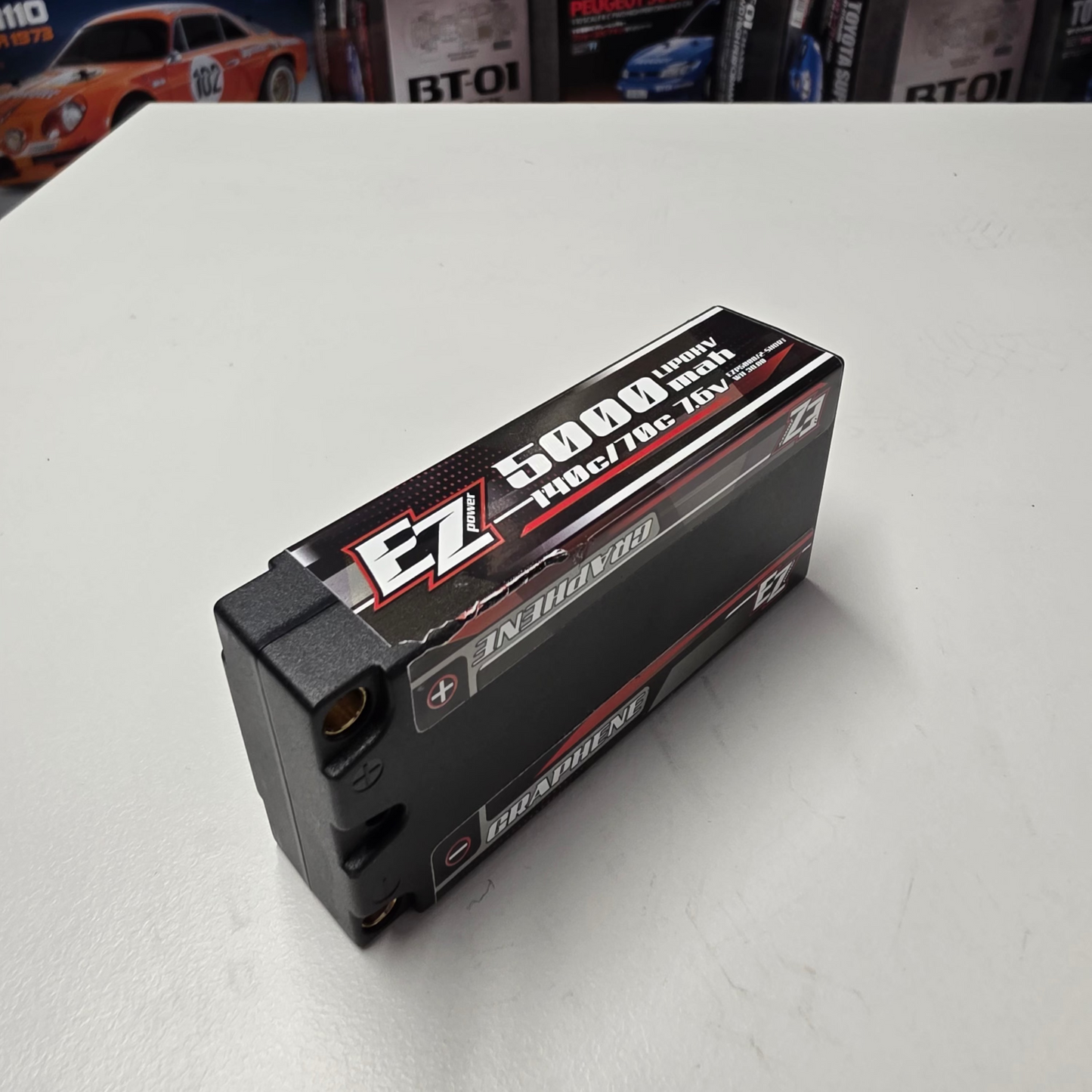 PRE OWNED EZ POWER LIPO SHORTY 5000MAH 7,6V 2S 140/70C HV GRAPHENE - 5MM