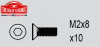 Rally Legends Flat head screws M2x8 (10) - RCXX - RC Racing Shop | RC Models | Tuning & Spare Parts for Professionals