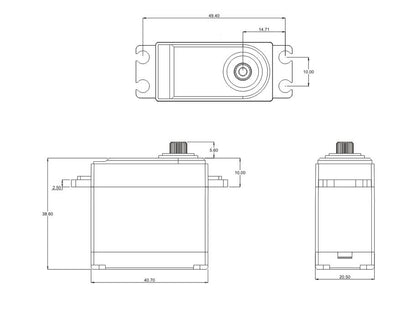 SRT Servo W45 1/10 & 1/8 Offroad HV WATERPROOF (0.18s/8.4V/45kg) Coreless - RCXX - rc racing for professionals